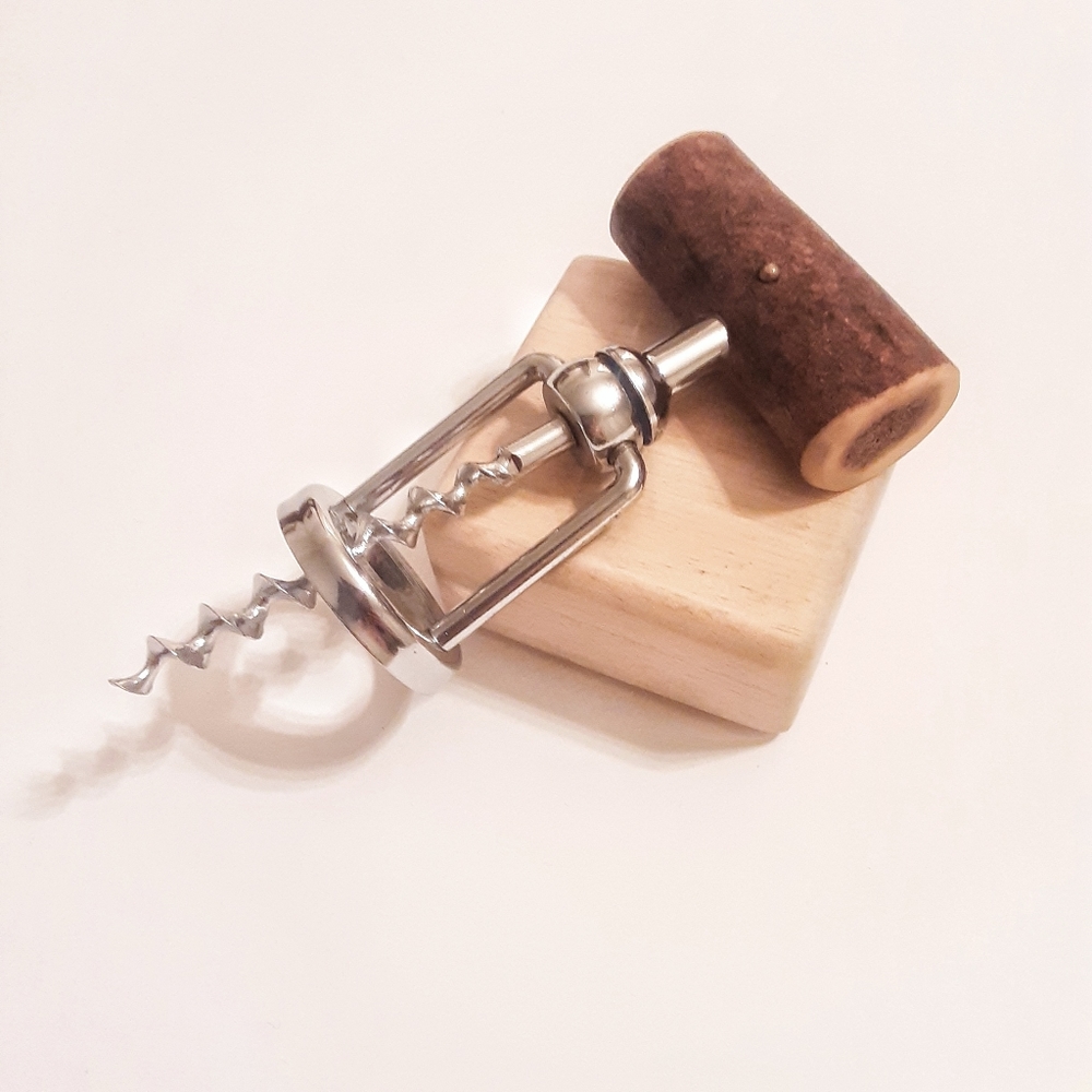 Vintage Dreko cork screw opener, antler handle